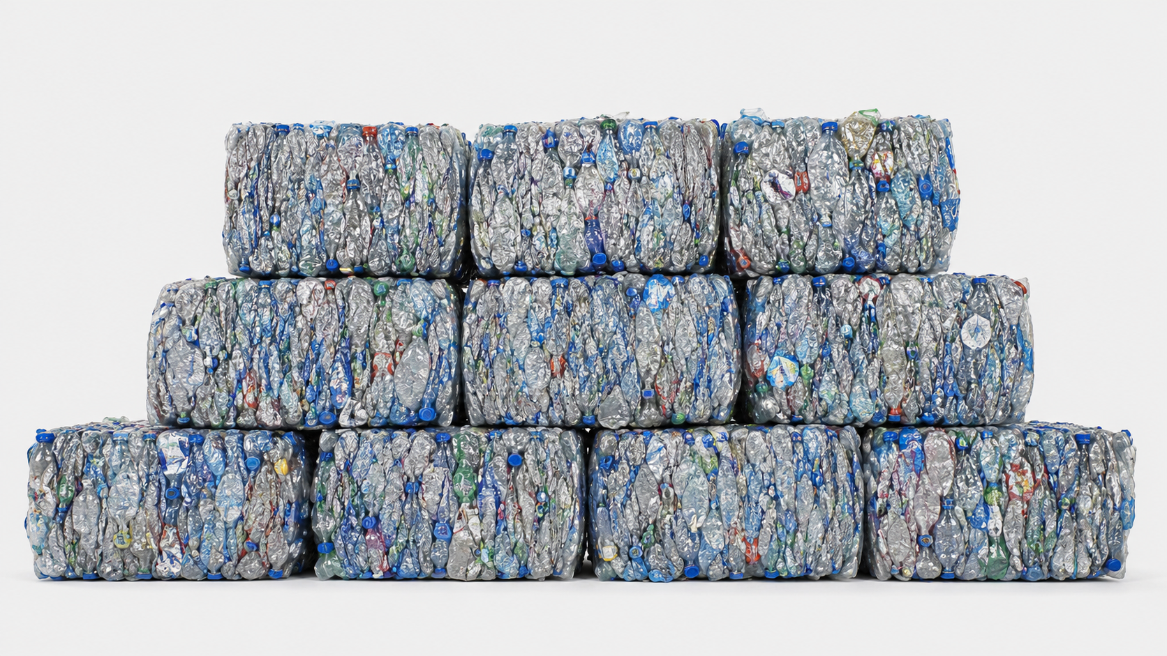 PET Bottle Scrap Baled – Liquor with Ring and Cap
